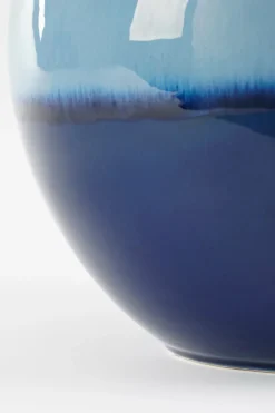 MICA DECORATIONS - Mica decorations - vase en céramique bleu h42