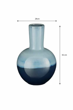 MICA DECORATIONS - Mica decorations - vase en céramique bleu h42