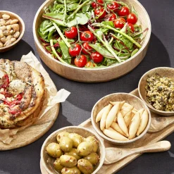 MICA DECORATIONS - Mica decorations - plateau apéritif 3 coupelles en bois de manguier marron clair