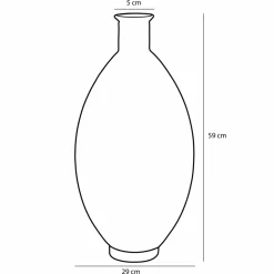 MICA DECORATIONS - Mica decorations - vase bouteille en verre recyclé ocre h59