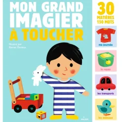 MILAN - Livre Mon grand imagier à toucher : 30 matières, 150 mots