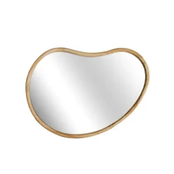 Miroir organique en bois de sapin 65cm épaisseur 3cm coloris naturel idéal entrée. Chambre ou salle de bain