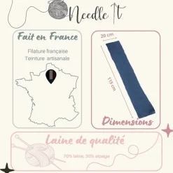 NEEDLE IT - Needle it® kit tricot écharpe bleu marine