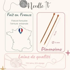 NEEDLE IT - Needle it® kit tricot bonnet complet vert