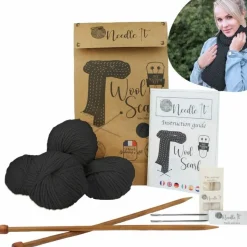 NEEDLE IT - Needle it® kit tricot écharpe noir