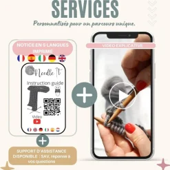 NEEDLE IT - Needle it® kit tricot écharpe bordeaux