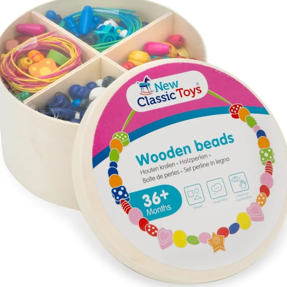 NEW CLASSIC TOYS - Boîte de perles en bois - 260 gr.