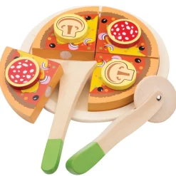 NEW CLASSIC TOYS - Pizza salami en bois à couper