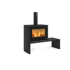 NORDICA - 7115000-poele a bois - dante - noir nordica - dantenoir