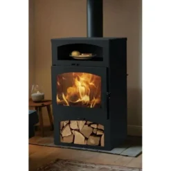 PANADERO - Poele a bois - - bacalan chauffe plâts ecodesign - 10,2 kw - bûches 50 cm