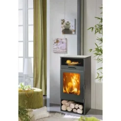 PANADERO - Poele a bois - - nijar ecodesign - 6,3 kw - bûches 40 cm