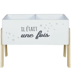 PARIS PRIX - Bibliothèque enfant "il était une fois" 60cm blanc