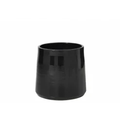 PARIS PRIX - Cache pot en céramique "tolga" 28cm noir