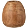 PARIS PRIX - Cache-pot déco "wood paulownia" 26cm marron