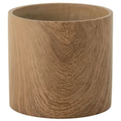 PARIS PRIX - Cache-pot déco en ciment "forêt" 21cm marron