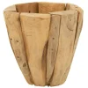 PARIS PRIX - Cache-pot en bois "jack teck" 30cm naturel