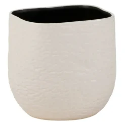 PARIS PRIX - Cache-pot en céramique "audrey" 20cm blanc