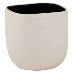 PARIS PRIX - Cache-pot en céramique "audrey" 18cm blanc