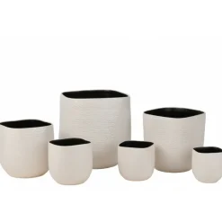 PARIS PRIX - Cache-pot en céramique "audrey" 18cm blanc