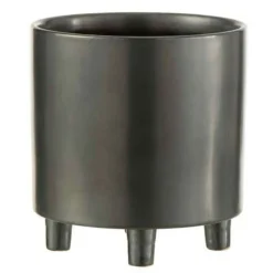 PARIS PRIX - Cache-pot en céramique "smoke" 21cm gris & noir