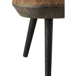 PARIS PRIX - Cache-pot sur 3 pieds "ethnique" 56cm marron