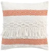 PARIS PRIX - Coussin déco à franges "zya" 40x40cm orange