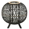 PARIS PRIX - Lanterne design "boule sur pied" 43cm noir