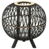 PARIS PRIX - Lanterne design "boule sur pied" 39cm noir