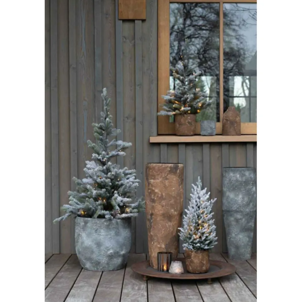 PARIS PRIX - Lot de 3 cache-pots en métal "effy" 18cm marron