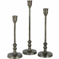 PARIS PRIX - Lot de 3 chandeliers design "becca" 40cm noir