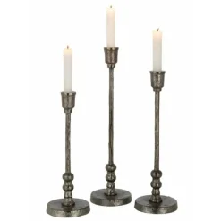 PARIS PRIX - Lot de 3 chandeliers design "becca" 40cm noir