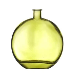 PARIS PRIX - Lot de 2 vases en verre "bonbonne" 25cm vert