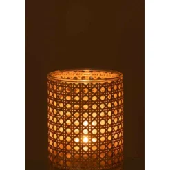 PARIS PRIX - Photophore déco en rotin 