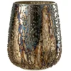 PARIS PRIX - Photophore design en verre "lise" 21cm marron