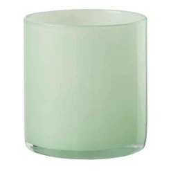 PARIS PRIX - Photophore design en verre "jade" 12cm vert clair