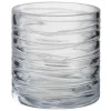 PARIS PRIX - Photophore design "lignes verre" 12cm transparent