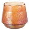 PARIS PRIX - Photophore design "pois" 14cm orange rouille