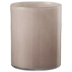 PARIS PRIX - Photophore design en verre "jade" 18cm rose