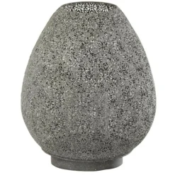 PARIS PRIX - Photophore design "œuf oriental" 44cm gris