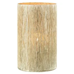 PARIS PRIX - Photophore en verre design "nelly" 20cm argent