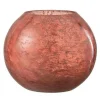 PARIS PRIX - Photophore en verre "nuria" 19cm terracotta