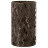 PARIS PRIX - Photophore en verre design "tazu" 22cm gris