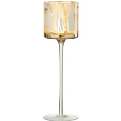 PARIS PRIX - Photophore sur pied "arbre" 30cm or