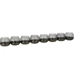 PARIS PRIX - Photophore verre craquelé "8 boules" 71cm noir