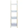 PARIS PRIX - Étagère déco 4 niveaux "bois" 117cm blanc