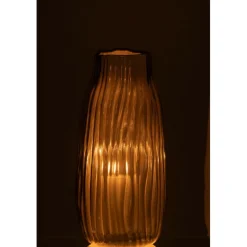 PARIS PRIX - Vase à rainures en verre 