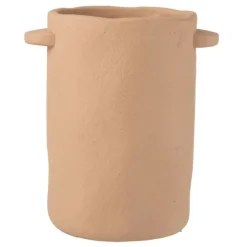 PARIS PRIX - Vase allongé en ciment "gustave" 30cm marron clair