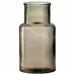 PARIS PRIX - Vase cylindrique en verre "tomba" 27cm marron