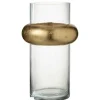 PARIS PRIX - Vase design "bague cylindrique" 35cm transparent