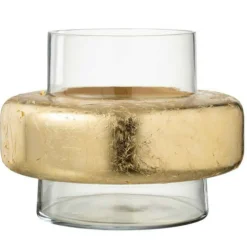 PARIS PRIX - Vase design "bague" 33cm or & transparent